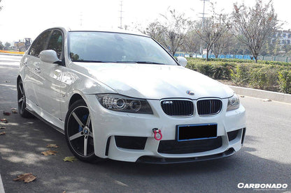 Carbonado 2008-2012 BMW 3 Series E90 1M Style Front Bumper with Lip Splitter