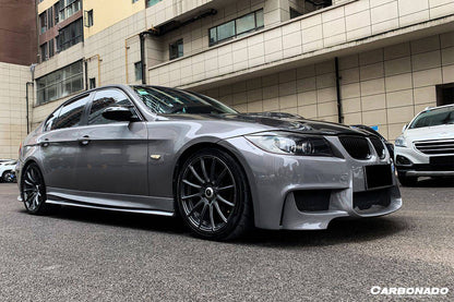 Carbonado 2008-2012 BMW 3 Series E90 1M Style Front Bumper with Lip Splitter