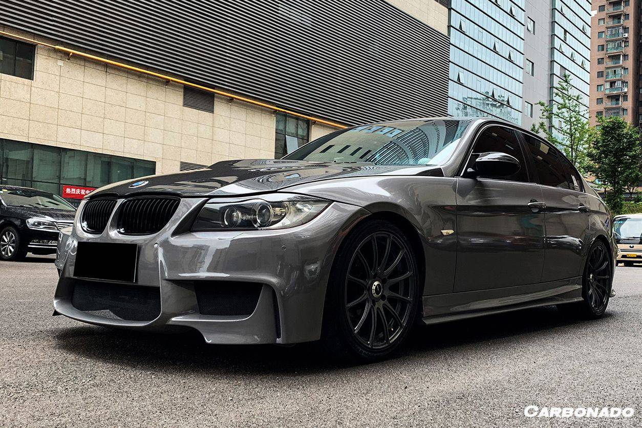 Carbonado 2008-2012 BMW 3 Series E90 1M Style Front Bumper with Lip Splitter