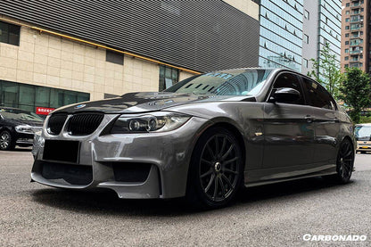 Carbonado 2008-2012 BMW 3 Series E90 1M Style Front Bumper with Lip Splitter