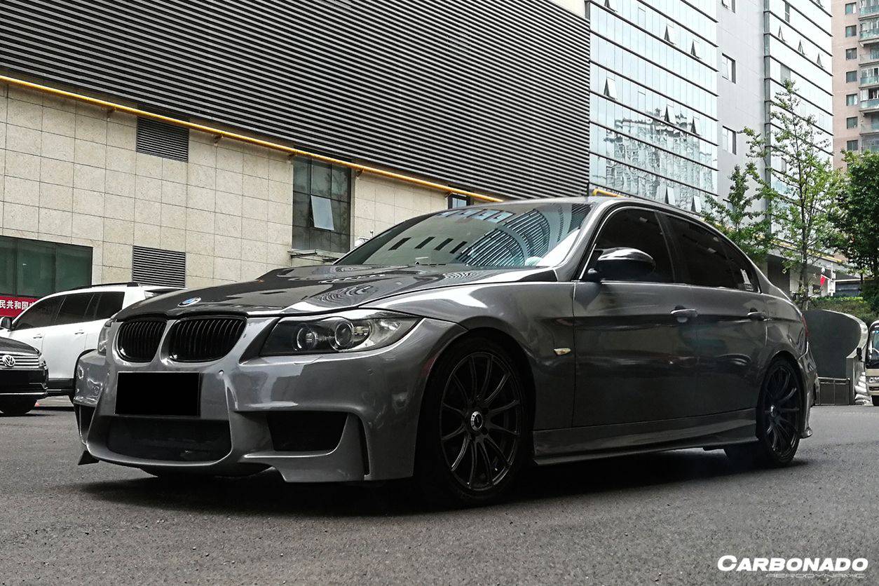 Carbonado 2008-2012 BMW 3 Series E90 1M Style Front Bumper with Lip Splitter