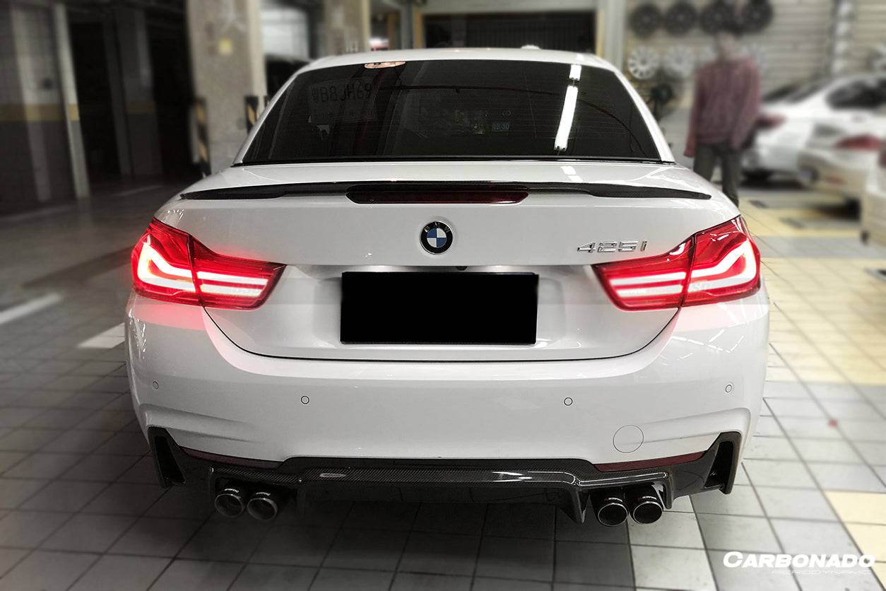 Carbonado 2013-2020 BMW 4 Series F32 F33 ECC Style Carbon Fiber Rear Lip (For M-Tech Only )