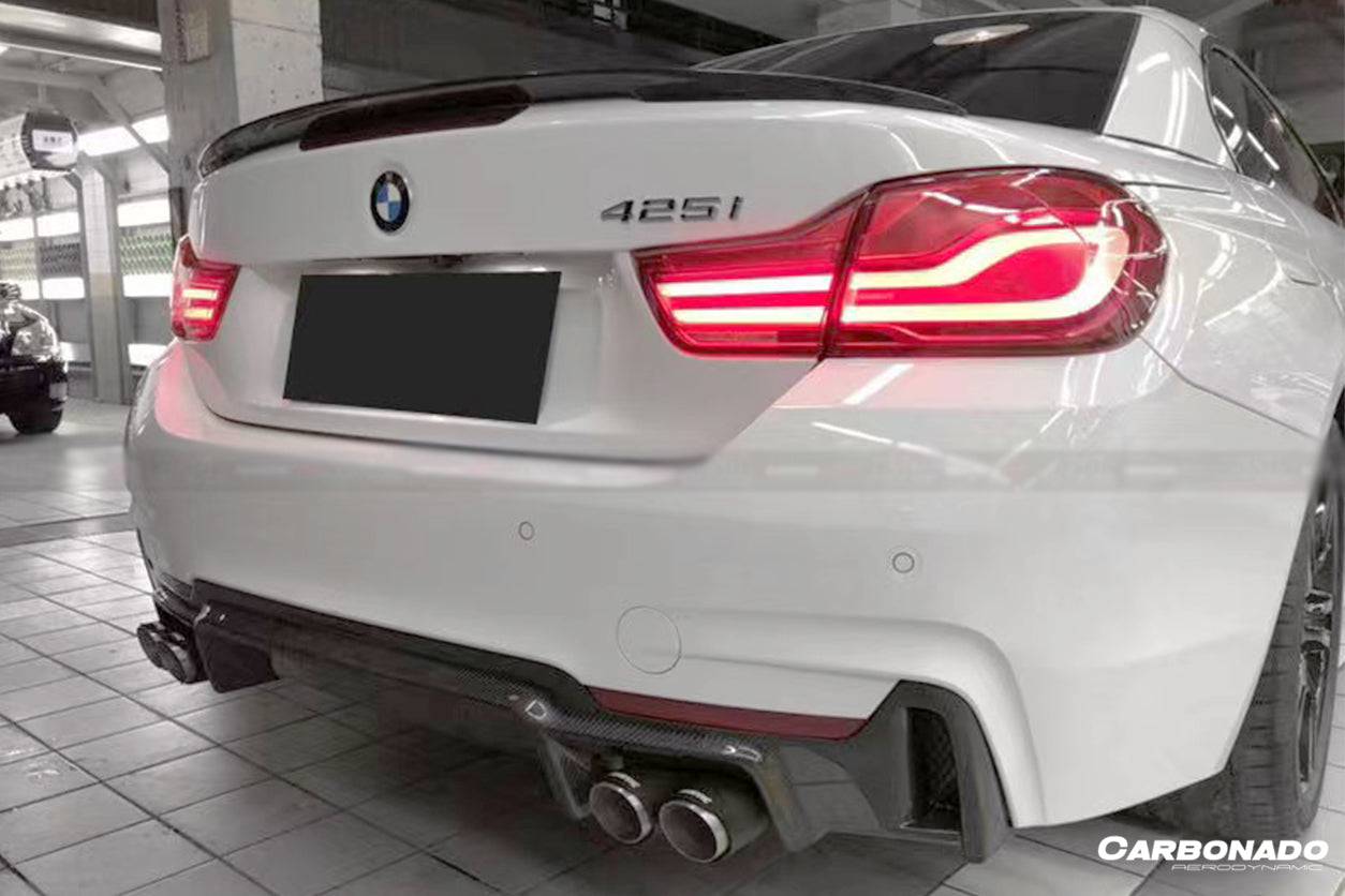 Carbonado 2013-2020 BMW 4 Series F32 F33 ECC Style Carbon Fiber Rear Lip (For M-Tech Only )