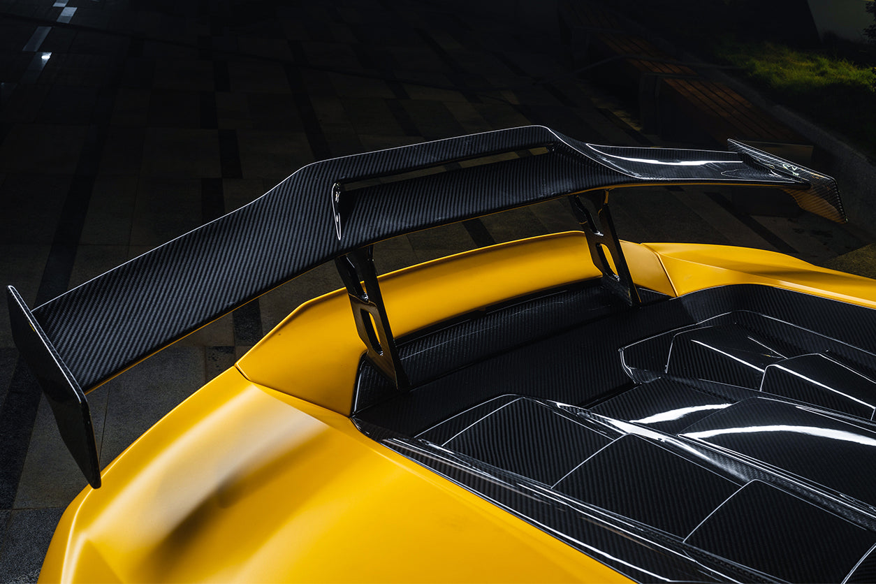DarwinPRO 2015-2025 Lamborghini Huracan LP610 & LP580 & EVO & Tecnica  OD Style Dry Carbon Trunk Spoiler Wing With Base