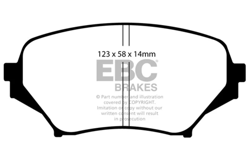 EBC 2.0 Ultimax2 Brake Pads (06-15 Mazda Miata MX5)