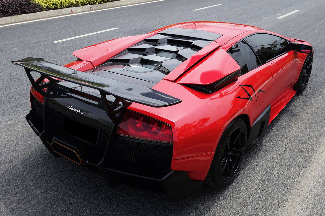 Carbonado 2001-2010 Lamborghini Murcielago LP640  LP670 SV Style Carbon Fiber Engine Trunk