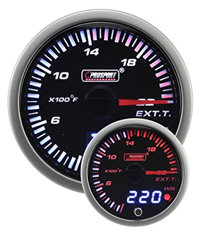Prosport 2-3/8" JDM Electrical Exhaust Gas Temperature Gauge