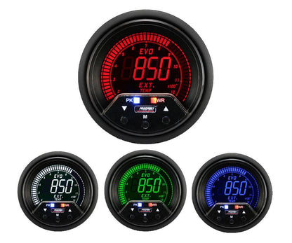 Medidor de temperatura de gases de escape eléctrico Prosport Premium Evo de 2-3/8"