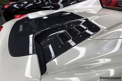 Carbonado 2010-2015 Ferrari 458 Spider Style Double Carbon Fiber Engien Hood Trunk