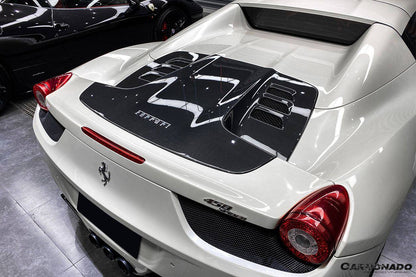 Carbonado 2010-2015 Ferrari 458 Spider Style Double Carbon Fiber Engien Hood Trunk