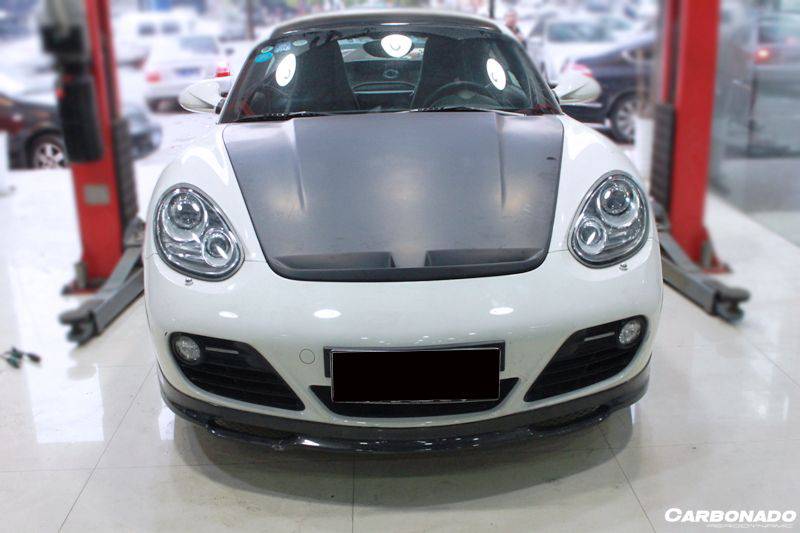 Carbonado 2009-2012 Porsche Cayman 987 EM Style Carbon Fiber Front Lip