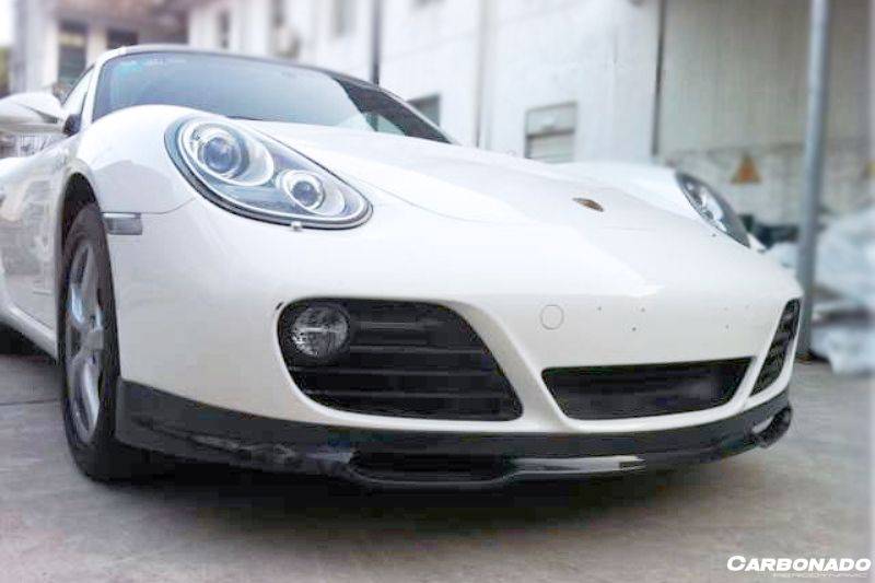 Carbonado 2009-2012 Porsche Cayman 987 EM Style Carbon Fiber Front Lip