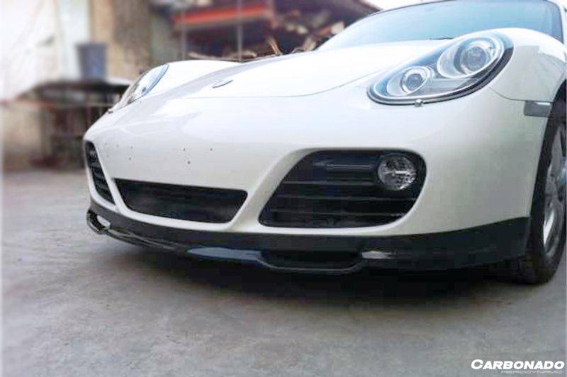 Carbonado 2009-2012 Porsche Cayman 987 EM Style Carbon Fiber Front Lip