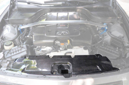 Cubierta de radiador de fibra de carbono estilo OEM para Infiniti G37 Sedán Carbonado 2007-2013