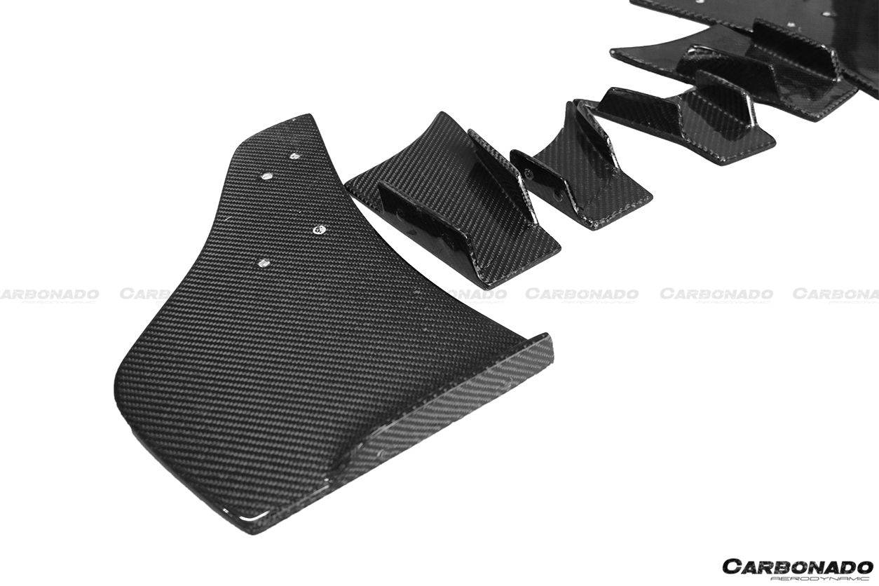 Carbonado 2013-2016 Audi S3 A3 Sline Sedan BKSS Style Carbon Fiber Front Lip With Under Board