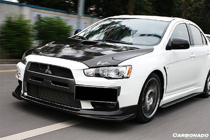 Carbonado 2008-2016 Mitsubishi Evolution10 BS Style Carbon Fiber Front Lip