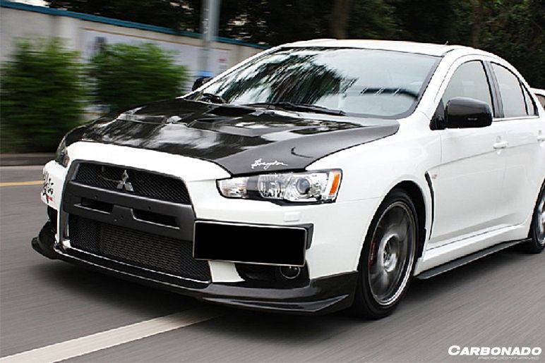 Carbonado 2008-2016 Mitsubishi Evolution10 BS Style Carbon Fiber Front Lip