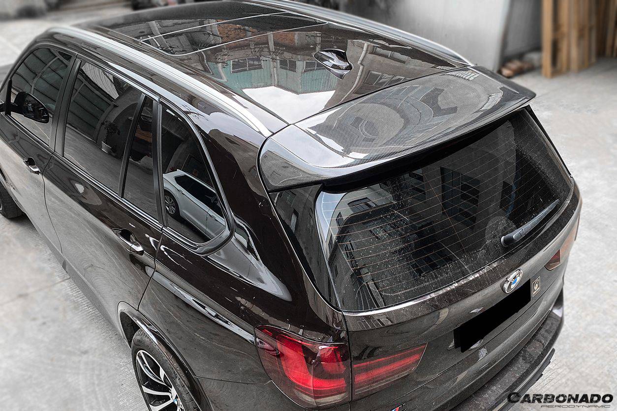 Carbonado 2014-2018 BMW X5 F15 VS Style Carbon Fiber Roof Spoiler