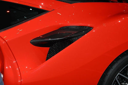 Carbonado OEM Style Dry Carbon Fiber Side Air Intake Fins Flaps Wings | 2019-2024 Ferrari F8