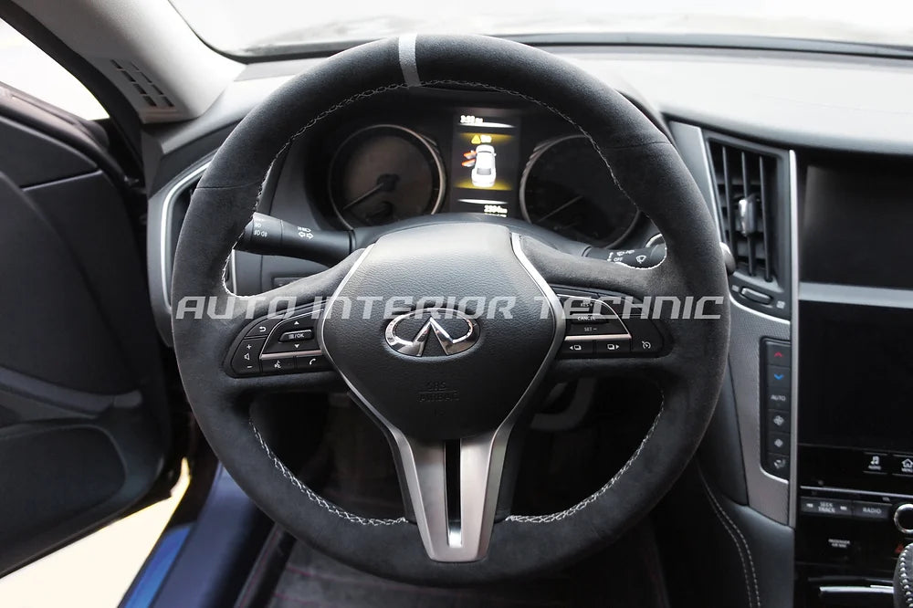 Envoltura de volante técnica interior automática (17+ Infiniti Q60)
