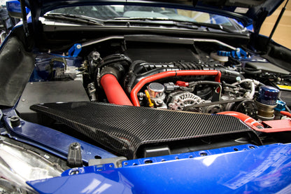 Cubierta de conducto de admisión de fibra de carbono seca OLM LE - Subaru WRX 2015-2021