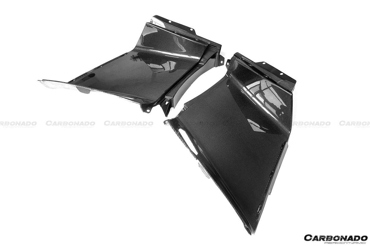 Carbonado 2011-2016 Lamborghini Aventador LP700 Coupe OEM Style Carbon Fiber Quarter Panel Fender Vent Inside