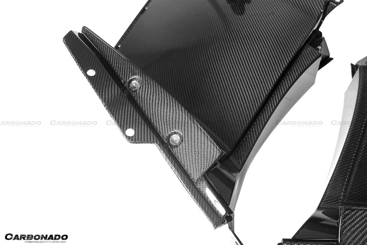 Carbonado 2011-2016 Lamborghini Aventador LP700 Coupe OEM Style Carbon Fiber Quarter Panel Fender Vent Inside