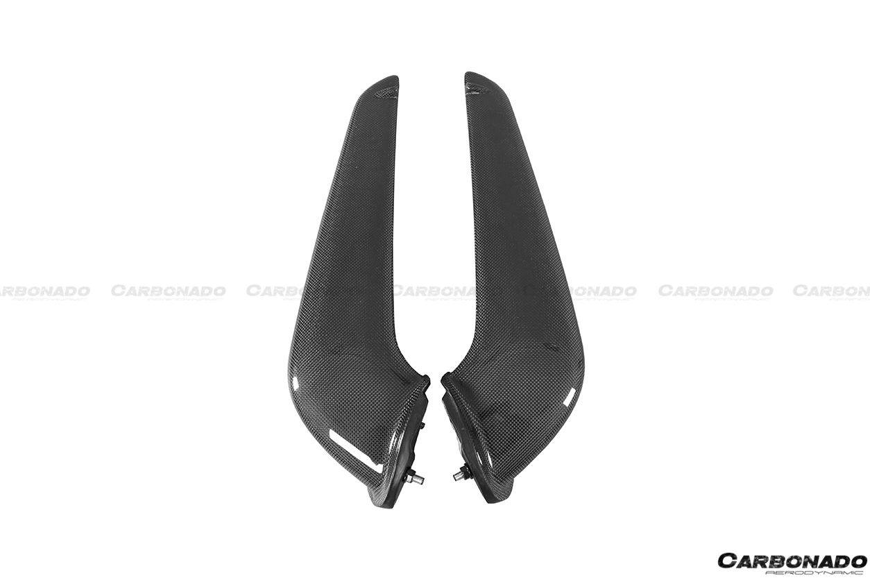 Carbonado 2010-2015 Ferrari 458 Coupe Spider OE estilo fibra de carbono parachoques delantero Canards