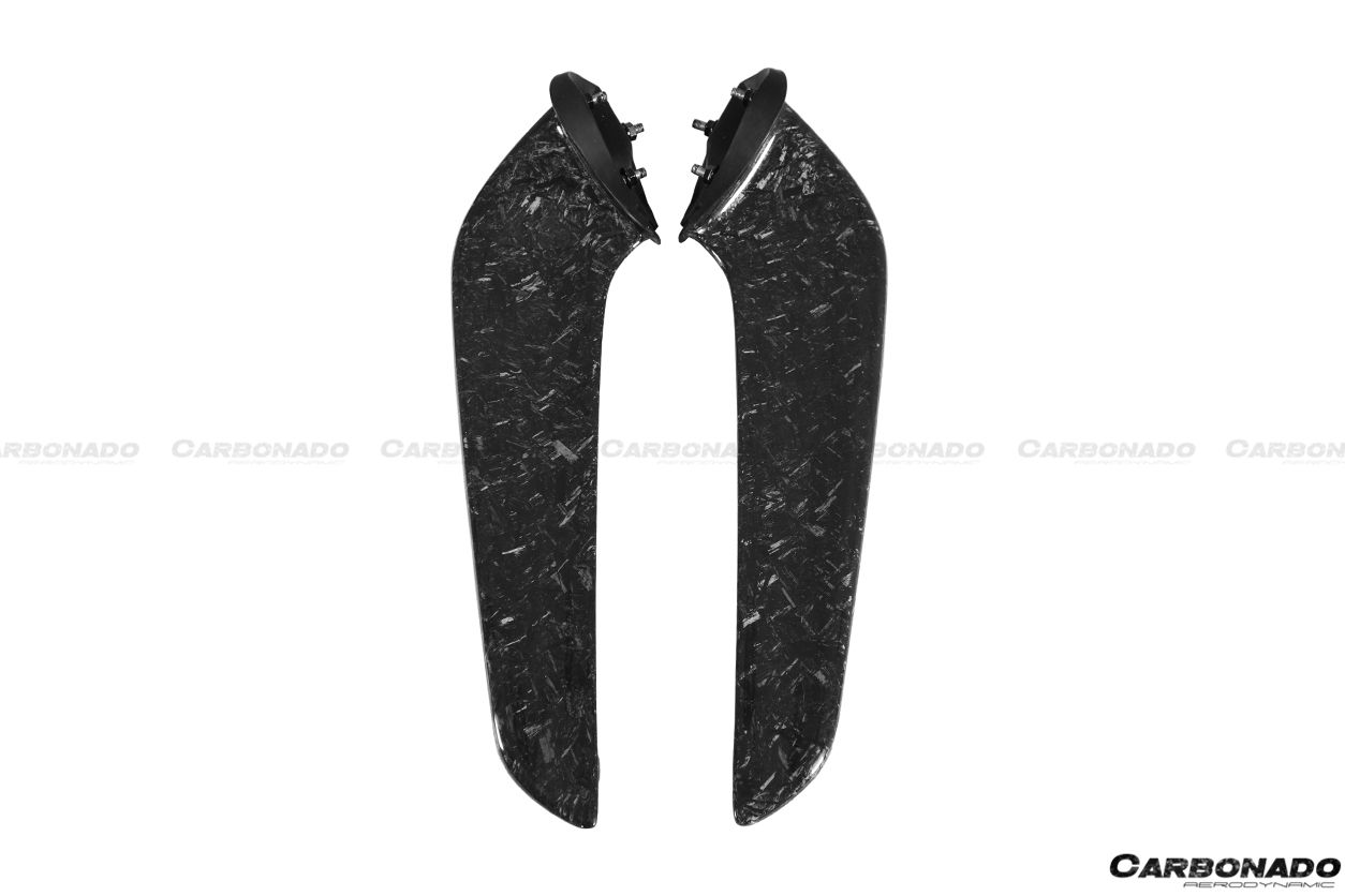 Carbonado 2010-2015 Ferrari 458 Coupe Spider OE estilo fibra de carbono parachoques delantero Canards