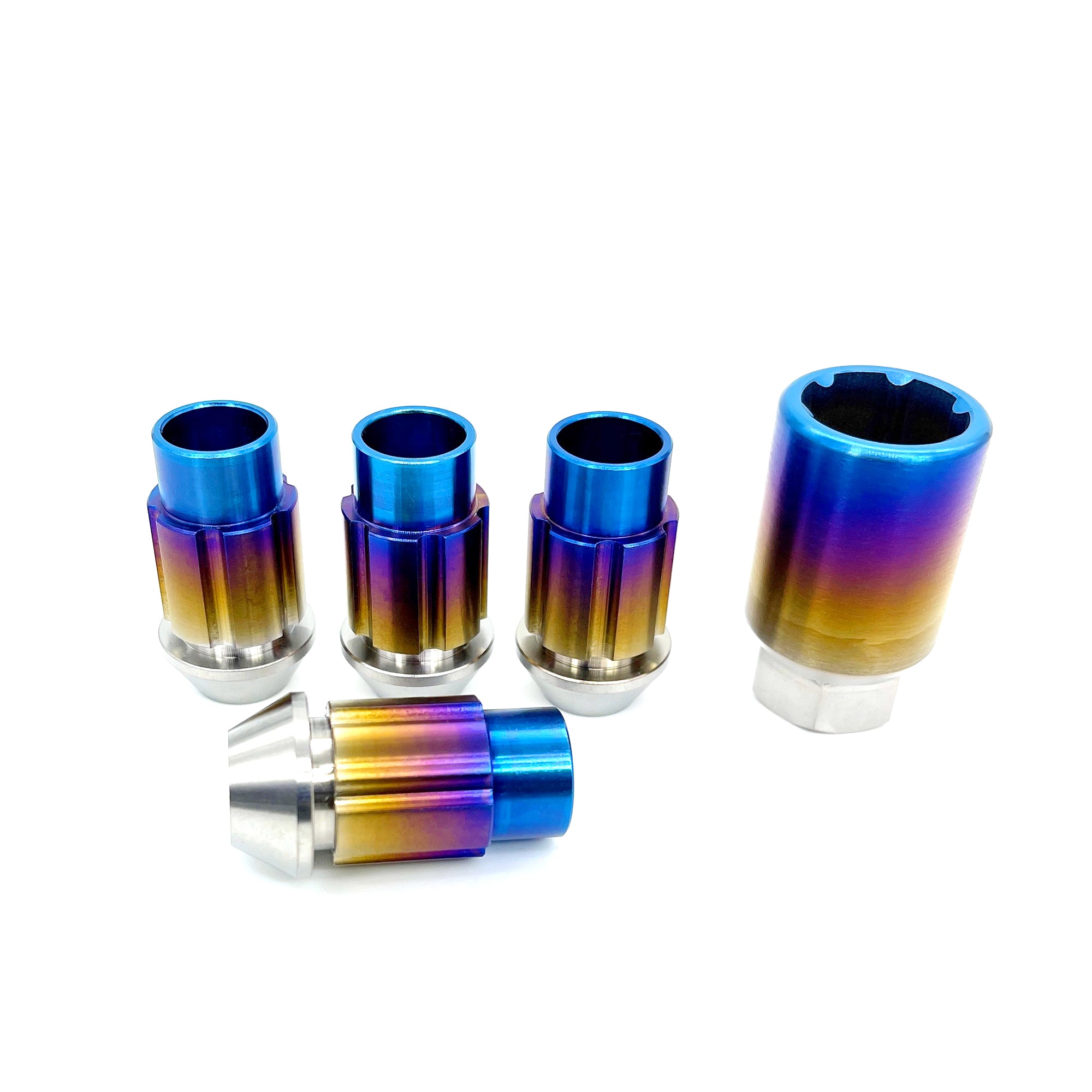 JDC Titanium Open-End Locking Lug Nuts (Universal)