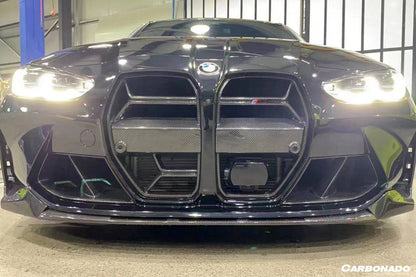 Parrilla de fibra de carbono seca estilo CS para BMW M3, G80, M4, G82 y G83 (modelos 2021-UP) (para vehículos con accesorios)
