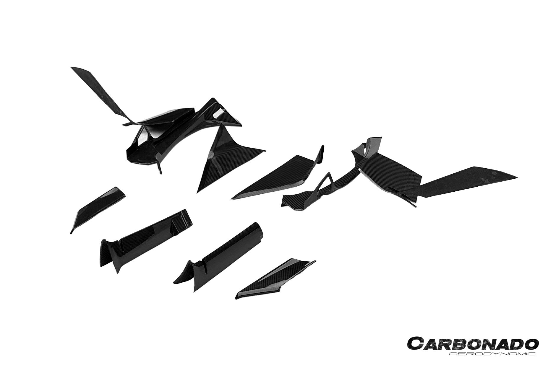 Ventilaciones de guardabarros de fibra de carbono estilo autoclave para Lamborghini Revuelto Carbonado 2023-UP, 10 piezas