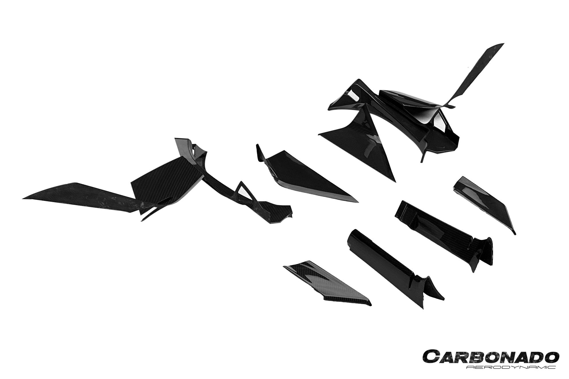 Ventilaciones de guardabarros de fibra de carbono estilo autoclave para Lamborghini Revuelto Carbonado 2023-UP, 10 piezas