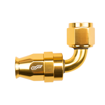 -4 AN 90 Degree Female Aluminum Hose End (PTFE)