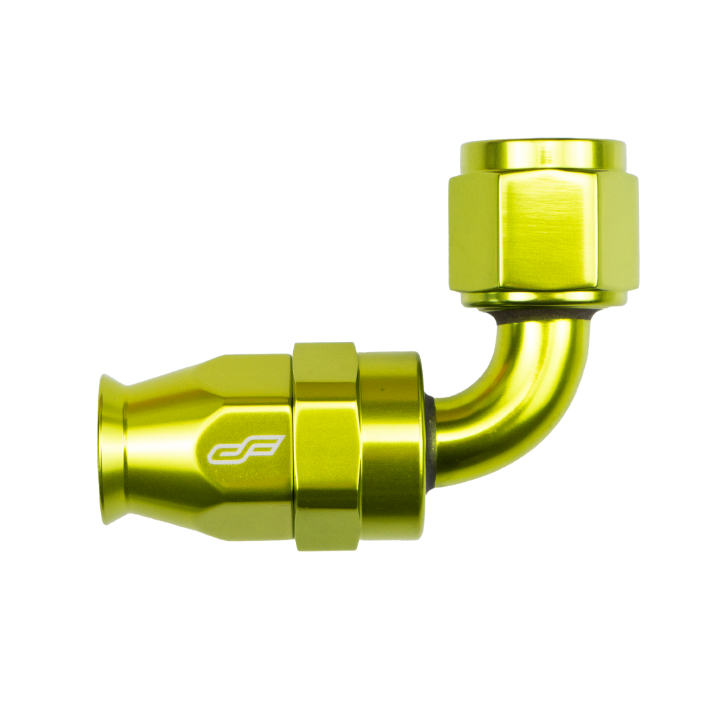 -4 AN 90 Degree Female Aluminum Hose End (PTFE)