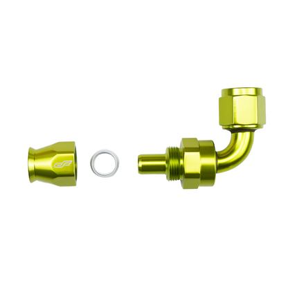 -4 AN 90 Degree Female Aluminum Hose End (PTFE)