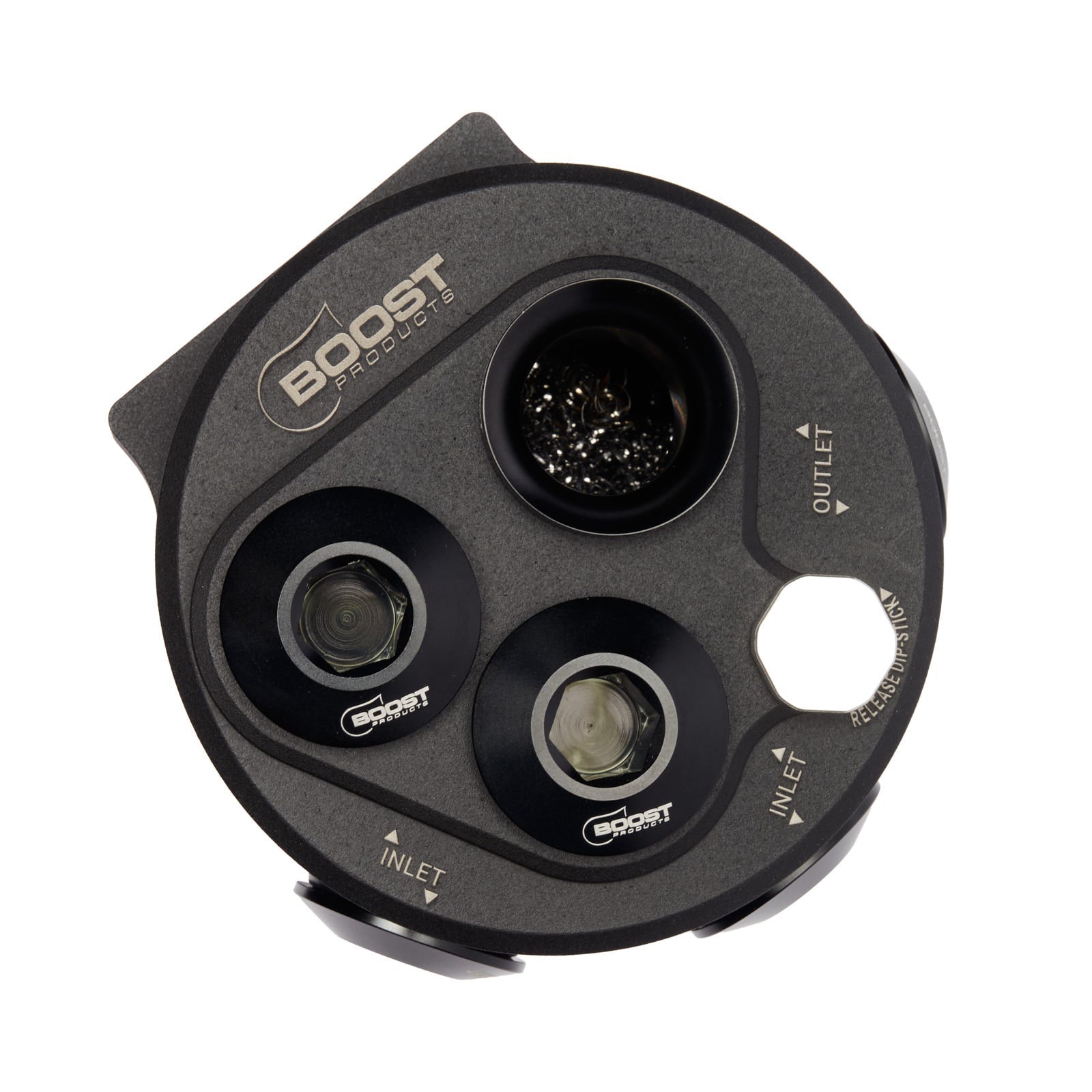 BOOST products 12 AN / Dash 12 Atmospheric Ventilation Fitting / Trumpet for Oil Catch Tank - Matte Black (GS-D12TR-BM)