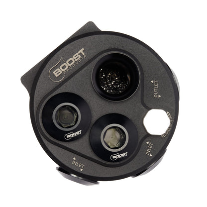 BOOST products 12 AN / Dash 12 Atmospheric Ventilation Fitting / Trumpet for Oil Catch Tank - Matte Black (GS-D12TR-BM)