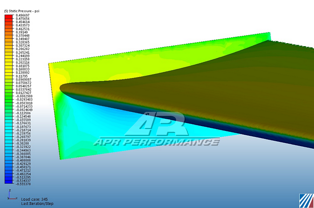 APR Universal Fitment GT-250 Alerón de cuello de cisne de fibra de carbono de 71"