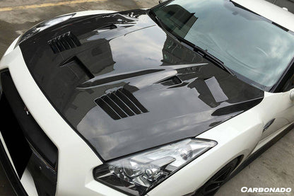 Carbonado 2008-2016 Nissan GTR R35 CBA  DBA GTC Style Carbon Fiber Hood
