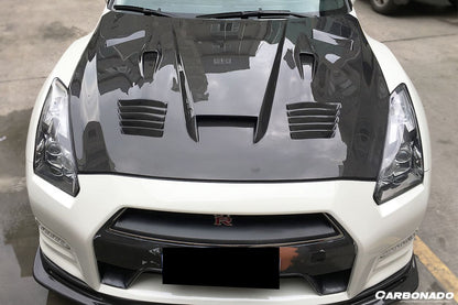 Carbonado 2008-2016 Nissan GTR R35 CBA  DBA GTC Style Carbon Fiber Hood