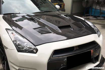 Carbonado 2008-2016 Nissan GTR R35 CBA  DBA GTC Style Carbon Fiber Hood