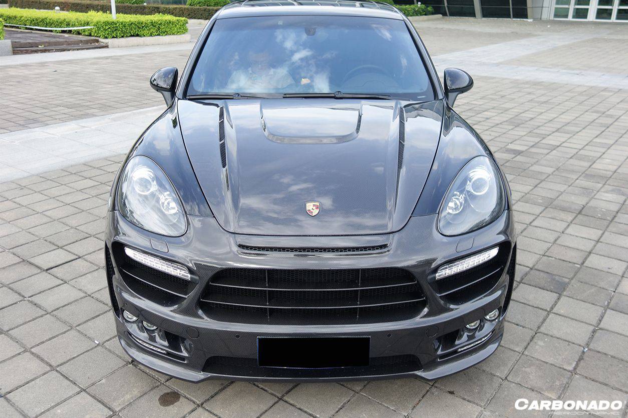 Capó de fibra de carbono estilo Porsche Cayenne 958.1 HM Carbonado 2011-2014