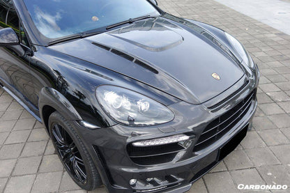 Capó de fibra de carbono estilo Porsche Cayenne 958.1 HM Carbonado 2011-2014