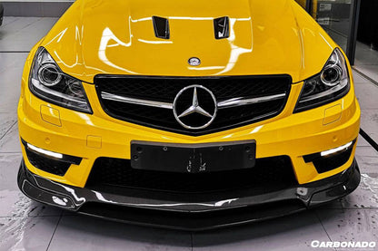 Carbonado 2012-2014 Mercedes Benz W204 C63 AMG RZ Style Carbon Fiber Front Lip