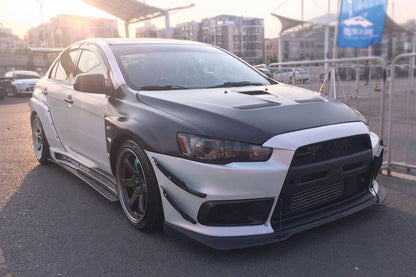 Carbonado RA Style Carbon Fiber Front Lip | 2008-2016 Mitsubishi Evo X