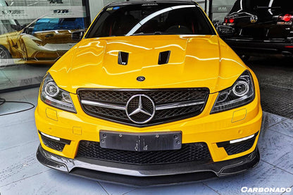 Carbonado 2012-2014 Mercedes Benz W204 C63 AMG RZ Style Carbon Fiber Front Lip