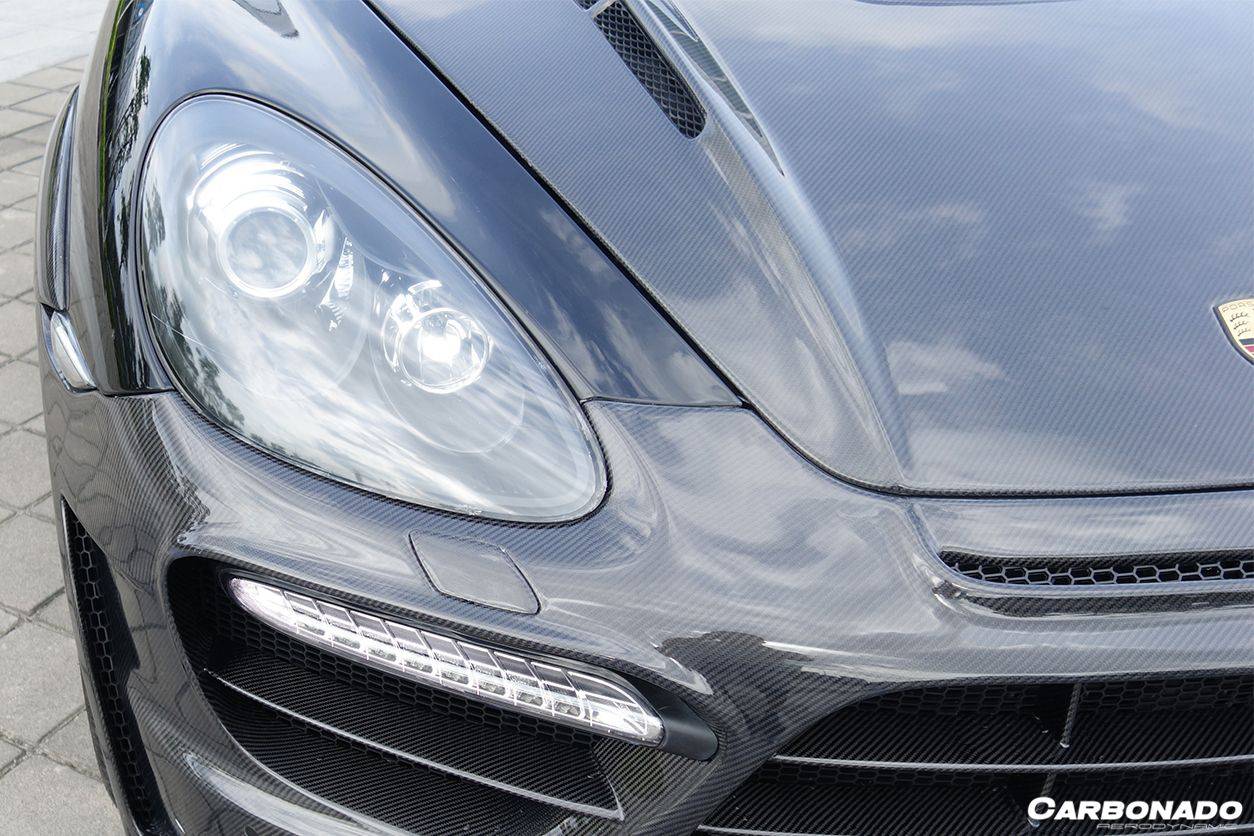 Capó de fibra de carbono estilo Porsche Cayenne 958.1 HM Carbonado 2011-2014