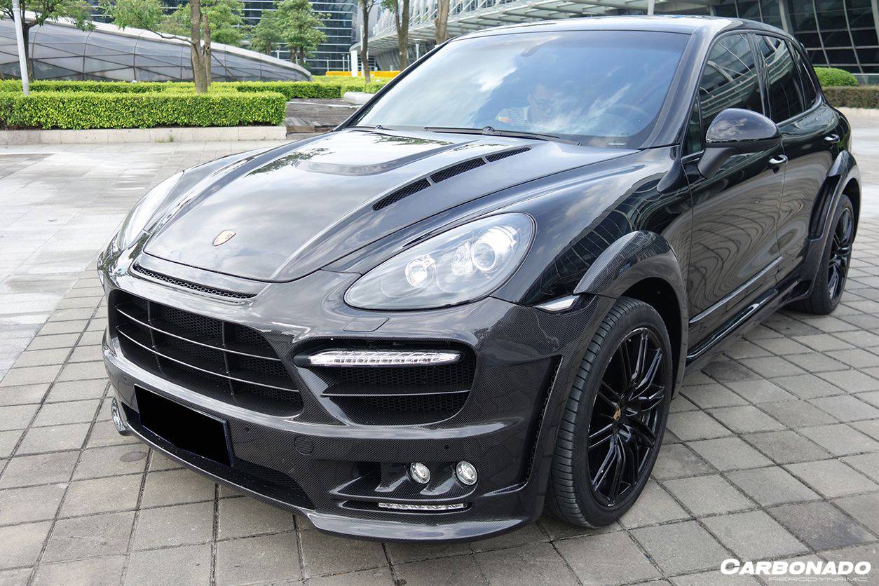 Capó de fibra de carbono estilo Porsche Cayenne 958.1 HM Carbonado 2011-2014