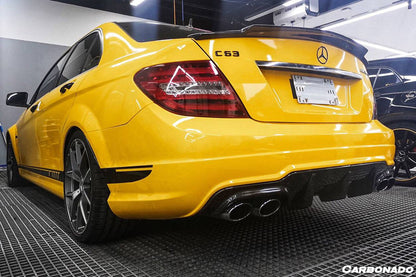 Faldón trasero de fibra de carbono estilo Mercedes Benz W204 C63 AMG RZ Carbonado 2012-2014
